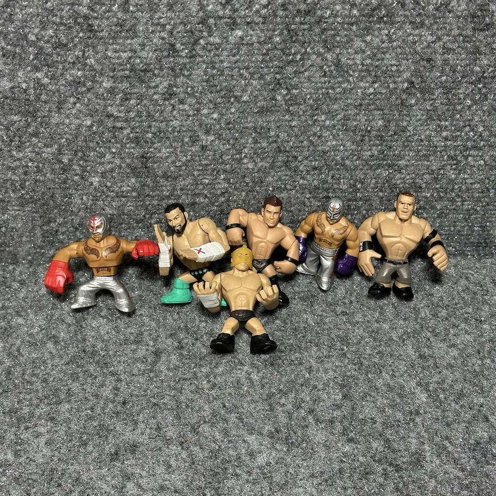 WWE Mattel Rumblers Mini Action Figures Lot Of 6 Wrestling 2011-up- Figurines 2”